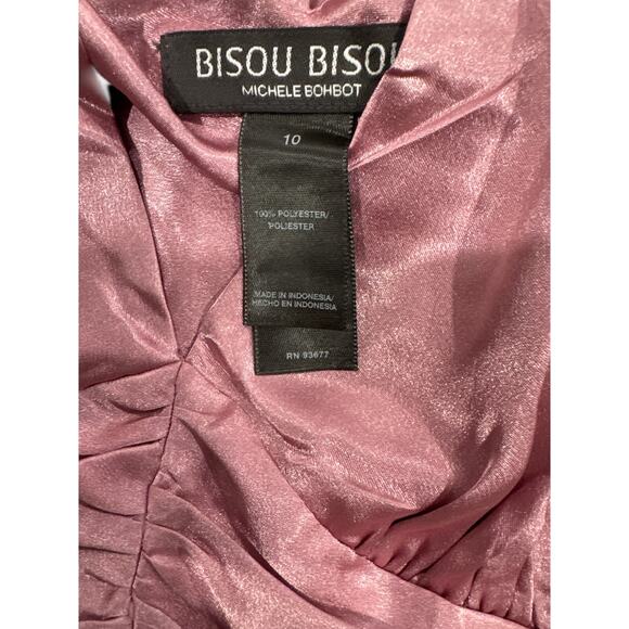 Bisou Bisou Vintage Camisole Fairy Mermaidcore -Sz 10-Satin Lace Beaded Top Y2K - Picture 3 of 5